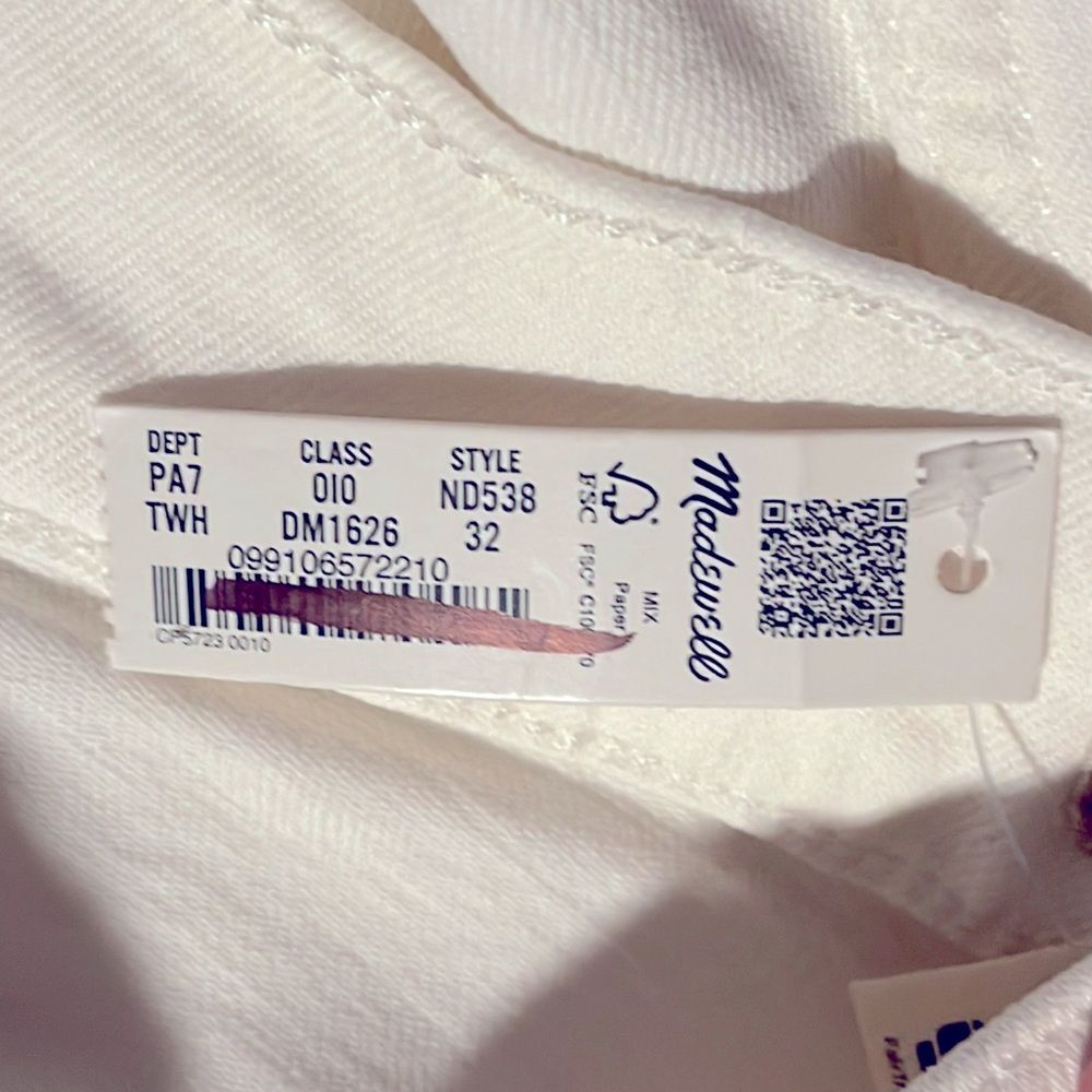 Madewell Women's High Rise Jeans - White - Picture 10 of 16